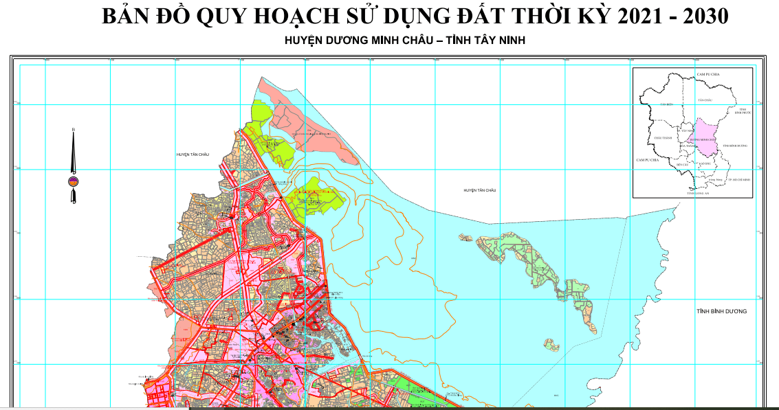 Bản đồ quy hoạch sử dụng đất huyện Dương Minh Châu 2021-2030