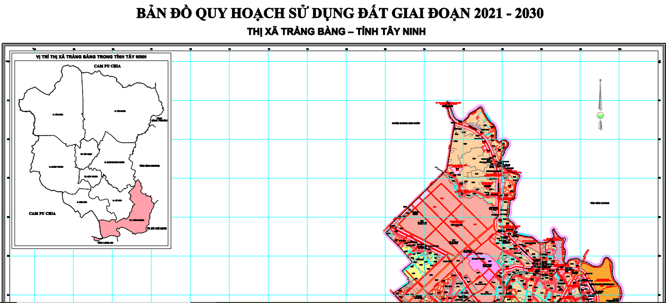 Bản đồ quy hoạch sử dụng đất thị xã Trảng Bàng giai đoạn 2021-2030