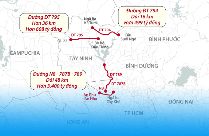 Làm đường cao tốc 4500 tỷ kết nối Tây Ninh với Đông Nam Bộ 