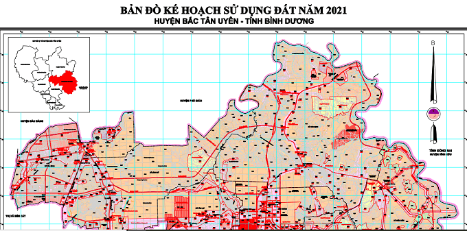 bản đồ quy hoạch huyện Bắc Tân Uyên Bình Dương