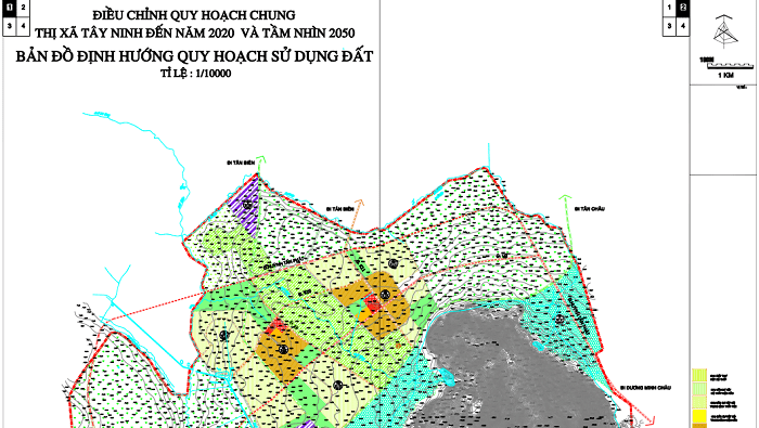 Bản đồ quy hoạch sử dụng đất Thành phố Tây Ninh 