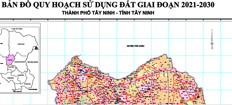 Bản đồ quy hoạch sử dụng đất thành phố Tây Ninh mới nhất