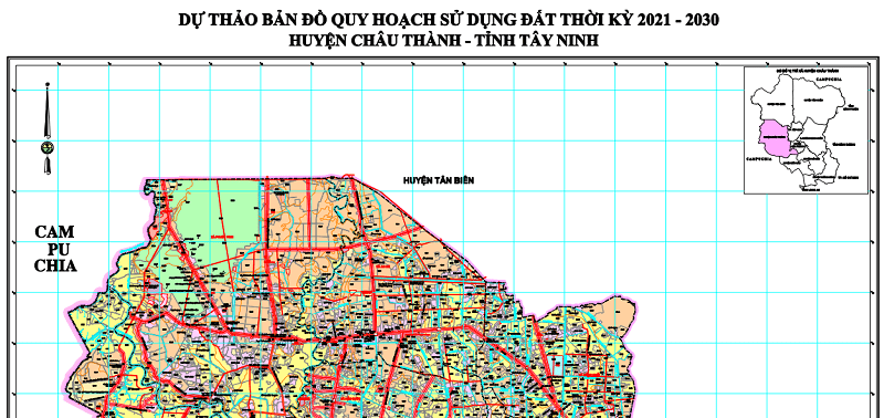 Bản đồ quy hoạch sử dụng đất huyện Châu Thành tỉnh Tây Ninh mới nhất 2021-2030